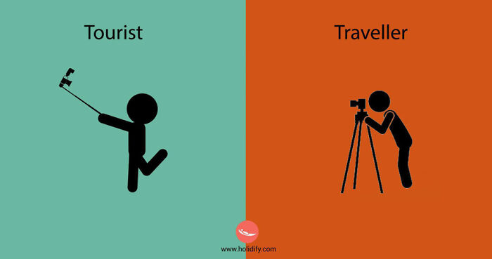 11張關于旅行的插畫，帶你看清“游客VS旅行者”的區別